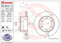 BREMBO 09951011 - Disco de freno - PRIME LINE - UV Coated