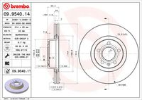 BREMBO 09954011 - Disco de freno - PRIME LINE - UV Coated