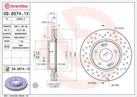 BREMBO 09957411 - Disco de freno - PRIME LINE - UV Coated