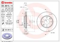 BREMBO 09961014 - Disco de freno - PRIME LINE