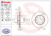 BREMBO 09960714 - Lado de montaje: Eje delantero<br>Tipo de disco de frenos: macizo<br>Tipo de disco de frenos: ranurado<br>Espesor de disco de frenos [mm]: 12,5<br>Número de orificios: 4<br>Artículo complementario / información complementaria 2: con tornillos<br>Altura [mm]: 41<br>Diámetro de centrado [mm]: 60<br>Diámetro exterior [mm]: 236<br>Superficie: revestido<br>Espesor mínimo [mm]: 9,7<br>Par apriete [Nm]: 110<br>