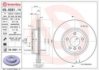 BREMBO 09.9581.14 - Disco de freno