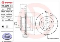 BREMBO 09961824 - Disco de freno - PRIME LINE