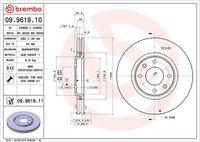 BREMBO 09961910 - Disco de freno - PRIME LINE