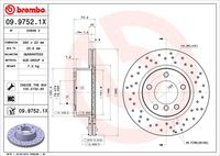 BREMBO 0997521X - Disco de freno - XTRA LINE - Xtra