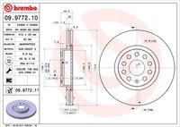 BREMBO 09.9772.11 - Disco de freno