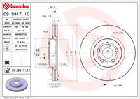 BREMBO 09981710 - Disco de freno - PRIME LINE