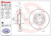 BREMBO 09981720 - Disco de freno - PRIME LINE