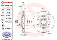 BREMBO 09990821 - Disco de freno - PRIME LINE - UV Coated