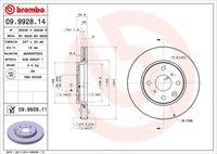 BREMBO 09992811 - Disco de freno - PRIME LINE - UV Coated