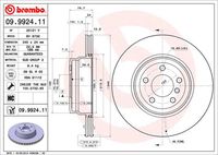 BREMBO 09992411 - Disco de freno - PRIME LINE - UV Coated