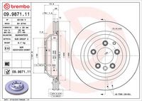 BREMBO 09987111 - Disco de freno - PRIME LINE - UV Coated