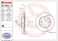 BREMBO 09999810 - Disco de freno - PRIME LINE