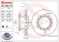 BREMBO 09998360 - Disco de freno - PRIME LINE