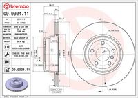 BREMBO 09992411 - Disco de freno - PRIME LINE - UV Coated