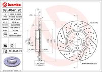 BREMBO 09A04721 - Disco de freno - PRIME LINE - UV Coated