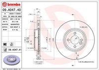 BREMBO 09A04740 - Disco de freno - PRIME LINE