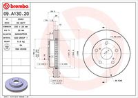 BREMBO 09A13020 - Disco de freno - PRIME LINE