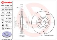 BREMBO 09A18511 - Disco de freno - PRIME LINE - UV Coated