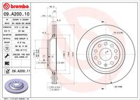 BREMBO 09.A200.11 - Disco de freno