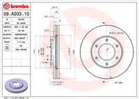 BREMBO 09A20310 - Disco de freno - PRIME LINE