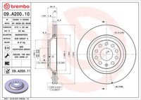 BREMBO 09A20011 - Disco de freno - PRIME LINE - UV Coated