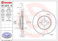 BREMBO 09A27510 - Disco de freno - PRIME LINE