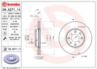 BREMBO 09A27111 - Disco de freno - PRIME LINE - UV Coated