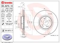 BREMBO 09A27210 - Disco de freno - PRIME LINE