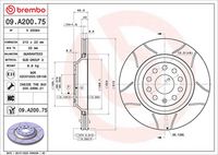 BREMBO 09A20011 - Disco de freno - PRIME LINE - UV Coated