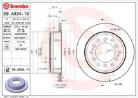 BREMBO 09.A334.10 - Disco de freno