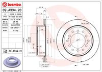 BREMBO 09A33420 - Disco de freno - PRIME LINE