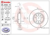 BREMBO 09A42210 - Disco de freno - PRIME LINE