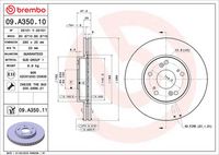 BREMBO 09A35010 - Disco de freno - PRIME LINE