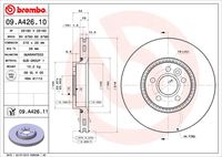 BREMBO 09A42610 - Disco de freno - PRIME LINE