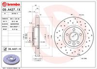 BREMBO 09A4271X - Disco de freno - XTRA LINE - Xtra