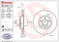 BREMBO 09.A427.31 - Disco de freno