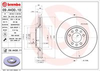 BREMBO 09A43010 - Disco de freno - PRIME LINE