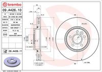 BREMBO 09A42610 - Disco de freno - PRIME LINE