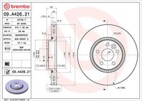 BREMBO 09A42621 - Disco de freno - PRIME LINE - UV Coated