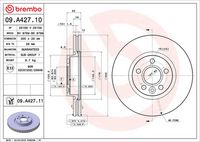 BREMBO 09A42710 - Disco de freno - PRIME LINE