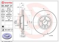 BREMBO 09A42731 - Disco de freno - PRIME LINE - UV Coated