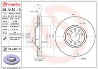 BREMBO 09A43010 - Disco de freno - PRIME LINE