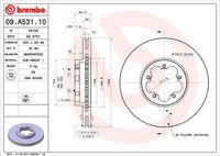 BREMBO 09A53110 - Disco de freno - PRIME LINE