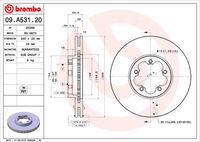 BREMBO 09A53120 - Disco de freno - PRIME LINE