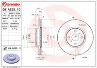 BREMBO 09A53510 - Disco de freno - PRIME LINE