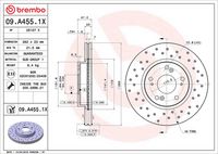 BREMBO 09A4551X - Disco de freno - XTRA LINE - Xtra