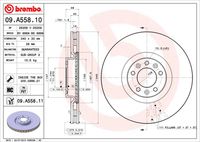 BREMBO 09A55810 - Disco de freno - PRIME LINE