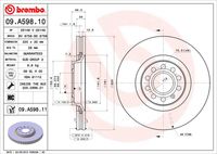 BREMBO 09A59811 - Lado de montaje: Eje delantero<br>Tipo de disco de frenos: ventilación interna<br>Espesor de disco de frenos [mm]: 30<br>Número de orificios: 5<br>Artículo complementario / información complementaria 2: con tornillos<br>Altura [mm]: 46<br>Diámetro de centrado [mm]: 68<br>Diámetro exterior [mm]: 320<br>Procesamiento: altamente carbonizado<br>Espesor mínimo [mm]: 28<br>Par apriete [Nm]: 120<br>