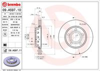 BREMBO 09A59710 - Disco de freno - PRIME LINE